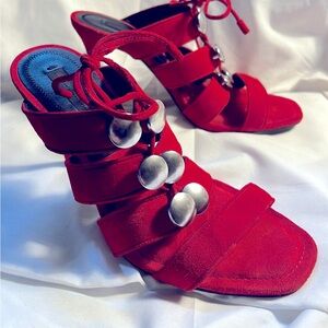 Alexander Wang Red Suede Heels size 36 (US 5)